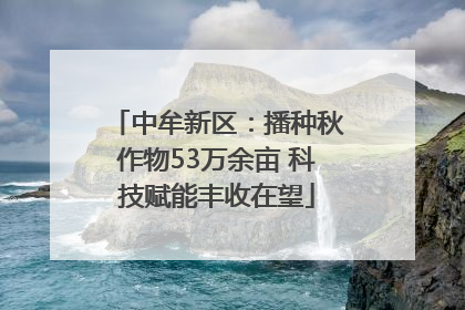 中牟新区：播种秋作物53万余亩 科技赋能丰收在望